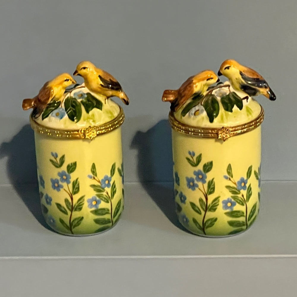 Bombay love bird trinket box